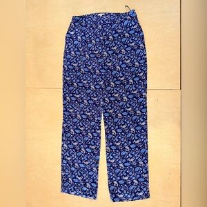 Manoush Women’s Silk Blue Paisley Print Pants
